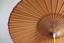 画像をギャラリービューアに読み込む, 日傘【二重張　透かし文様「七宝梅紋」×柿渋】 (パープル）
