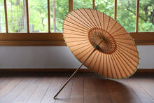 画像をギャラリービューアに読み込む, 日傘【二重張　透かし文様「麻の葉」×柿渋】（グリーン）
