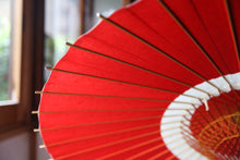 画像をギャラリービューアに読み込む, 蛇の目傘【中張　赤×白】
