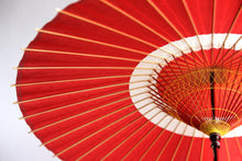 画像をギャラリービューアに読み込む, 蛇の目傘【中張　赤×白】
