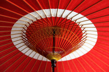 画像をギャラリービューアに読み込む, 蛇の目傘【中張　赤×白】
