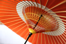 画像をギャラリービューアに読み込む, 蛇の目傘【中張　オレンジ×白】
