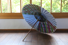 画像をギャラリービューアに読み込む, 日傘【二重張　紺×ムラ染×白】
