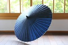 画像をギャラリービューアに読み込む, 日傘【二重張　紺×ムラ染×白】
