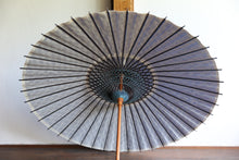 画像をギャラリービューアに読み込む, 日傘【二重張　紺×透かし文様「花菱」(黒骨)】
