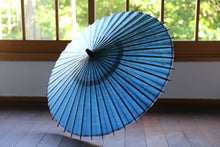 画像をギャラリービューアに読み込む, 日傘【水色（軒ピンク/黒骨）】
