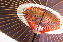 Cargar imagen en el visor de la galería, 蛇の目傘【中張　紫黒×かすみ染め（ブルー系）】 - 和傘CASA
