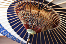 画像をギャラリービューアに読み込む, 蛇の目傘【三日月　紺×水玉】
