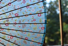 画像をギャラリービューアに読み込む, 小蛇の目傘【花柄（水色）】
