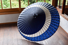画像をギャラリービューアに読み込む, 蛇の目傘【三日月　紺×水玉】
