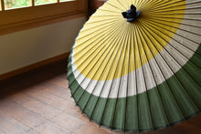 Load image into Gallery viewer, 蛇の目傘【三日月　重色目黄柳】 - 和傘CASA
