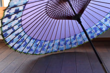 画像をギャラリービューアに読み込む, 蛇の目傘【軒奴　ラベンダー×あじさい】
