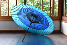 画像をギャラリービューアに読み込む, 蛇の目傘【軒奴　青×ターコイズ】
