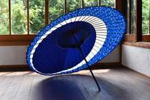 画像をギャラリービューアに読み込む, 蛇の目傘【三日月　紺×水玉】
