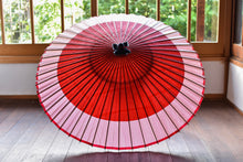 画像をギャラリービューアに読み込む, 蛇の目傘【軒奴　赤×よろけ縞】
