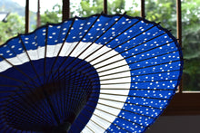 画像をギャラリービューアに読み込む, 蛇の目傘【三日月　紺×水玉】
