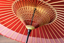 画像をギャラリービューアに読み込む, 蛇の目傘【軒奴　赤×よろけ縞】
