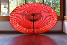 画像をギャラリービューアに読み込む, 蛇の目傘【軒奴　赤×水玉】
