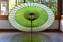 画像をギャラリービューアに読み込む, 蛇の目傘【軒奴　鶯×丸模様】
