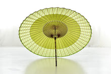 画像をギャラリービューアに読み込む, 蛇の目傘【軒奴　鶯色×ガラスボタン】 - 和傘CASA
