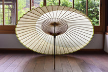 画像をギャラリービューアに読み込む, 蛇の目傘【月奴　若葉色×梅】
