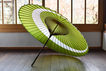 画像をギャラリービューアに読み込む, 蛇の目傘【三日月　うぐいす】
