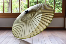 画像をギャラリービューアに読み込む, 蛇の目傘【月奴　若葉色×梅】
