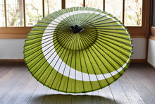 画像をギャラリービューアに読み込む, 蛇の目傘【三日月　うぐいす】
