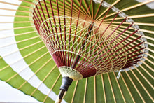 画像をギャラリービューアに読み込む, 蛇の目傘【三日月　うぐいす】
