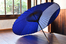 Load image into Gallery viewer, 蛇の目傘【縞帯　紺】 - 和傘CASA
