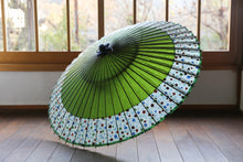 画像をギャラリービューアに読み込む, 蛇の目傘【軒奴　鶯×水玉格子】
