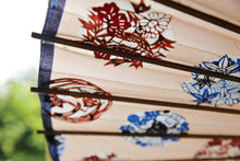 画像をギャラリービューアに読み込む, 蛇の目傘【四君子サーモンピンク(軒紺)】 - 和傘CASA
