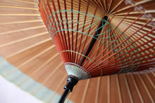 Load image into Gallery viewer, 蛇の目傘【軒奴　柿渋×かすみ染(グリーン)】 - 和傘CASA
