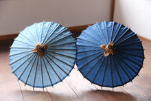 Load image into Gallery viewer, Mame(Mini) Japanese Umbrella [Ittetsu white indigo dye]

