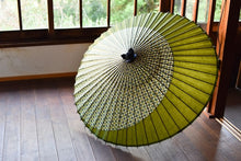 将图片加载到图库查看器，蛇の目傘【月奴　緑格子×若草】 - 和傘CASA
